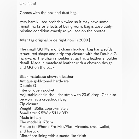 GUCCI GG MARMONT SHOULDER BAG - Picture 2 of 16